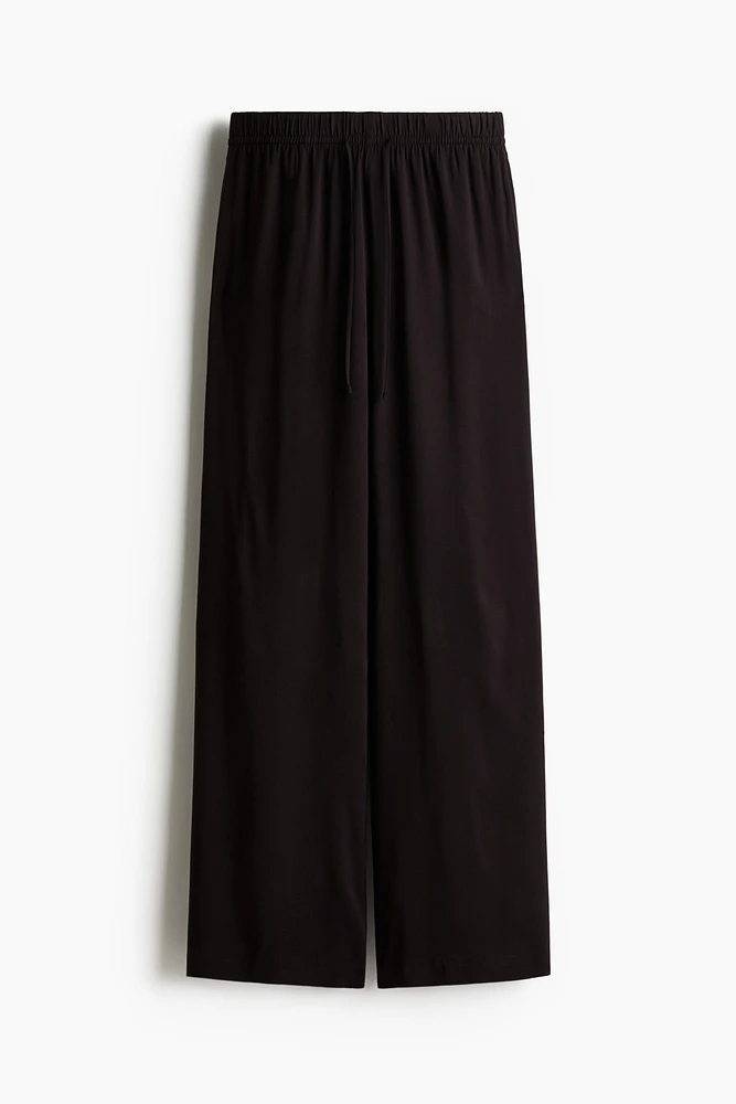 Wide-cut Pull-on Pants