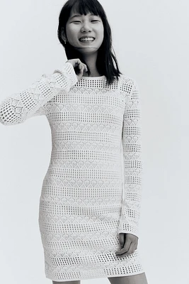 Crochet-Look Dress