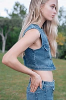 Denim Crop Top