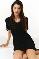 Pointelle-Knit Dress