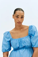 MAMA Cotton-Blend Poplin Dress