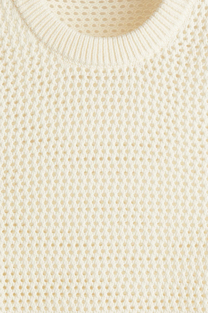 Regular Fit Pointelle-Knit Tank Top