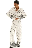 Patterned Twill Pants