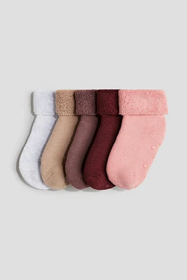 5-pack Non-slip Terry Socks