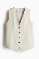 Linen-Blend Suit Vest