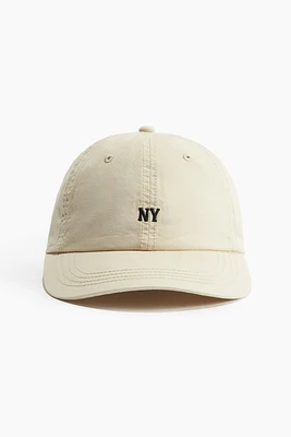 Embroidery-detail twill cap