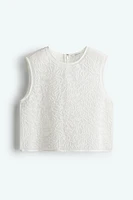 Sheer embroidered top
