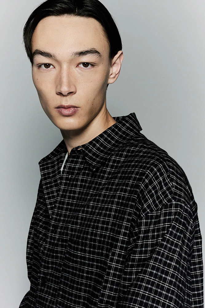 Loose Fit Flannel Shirt