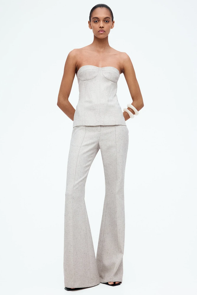 Flared Creased Pants