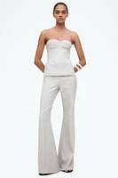 Flared Creased Pants
