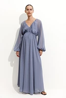 MAMA Balloon-Sleeved Maxi Dress