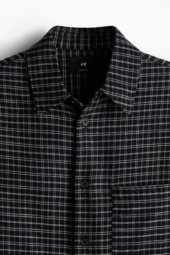 Loose Fit Flannel Shirt