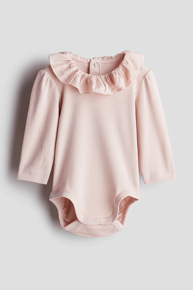 Bodysuit with Ruffle Collar