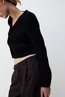 Short Fine-Knit Cardigan