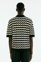 Regular-Fit Pointelle-Knit Polo Shirt