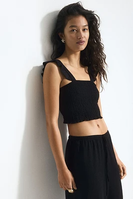 Smocked Crop Top