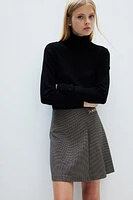 Metal-Detail Mini Skirt