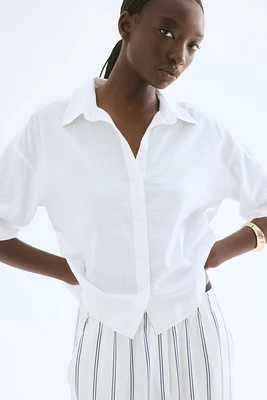 Linen-Blend Shirt