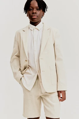 Linen-Blend Shorts