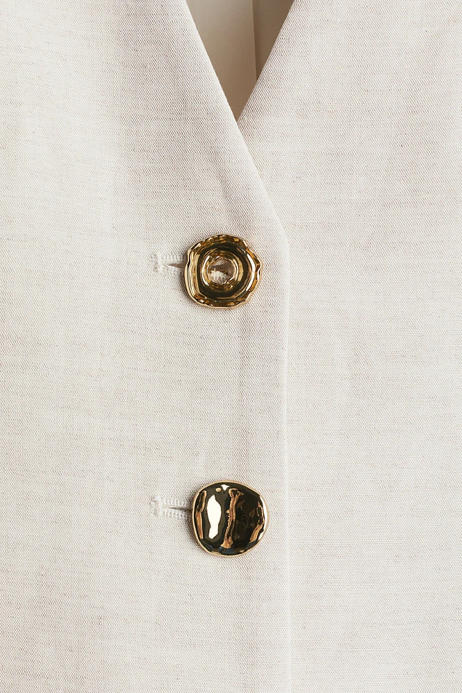 Linen-Blend Suit Vest