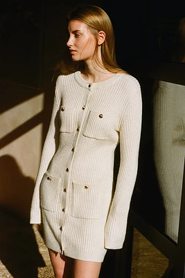 Pocket-Front Knit Dress