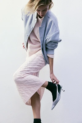 Mesh Slingback Pumps