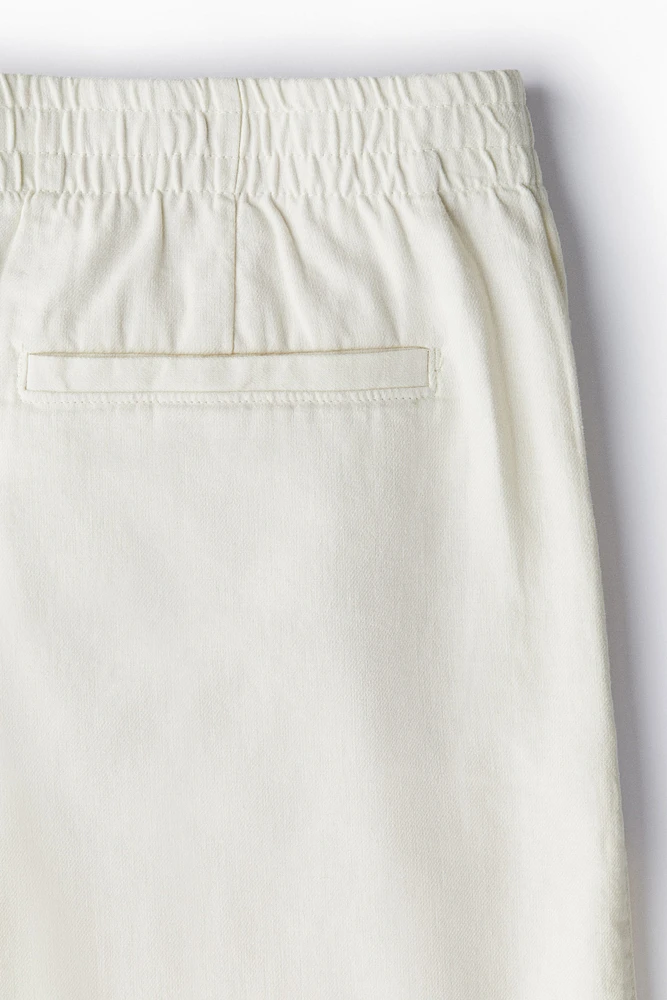 Regular-Fit Linen-Blend Shorts