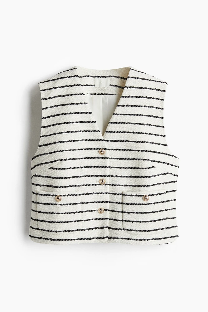 Gilet sans manches en bouclé