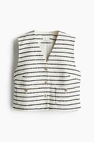 Gilet sans manches en bouclé