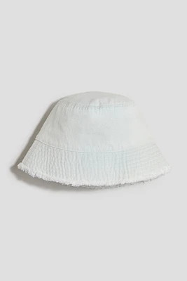 Frayed-Edge Denim Bucket Hat