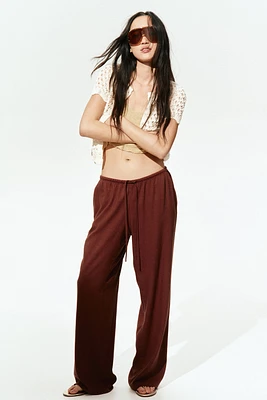 Straight-Leg Drawstring Pants