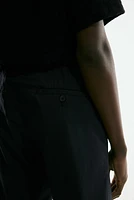 Regular-Fit Cropped Cotton Pants