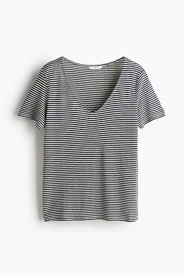 Linen-blend T-shirt