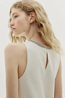 Rhinestone-Trimmed Dress