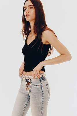Crinkled Jersey Sleeveless Top