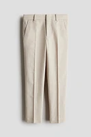 Linen-Blend Suit Pants
