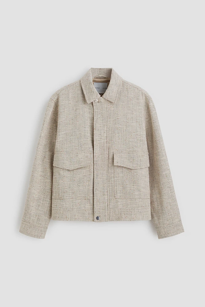 Short Textured-Weave Jacket