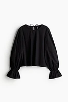 Tie-Detail Cotton Blouse