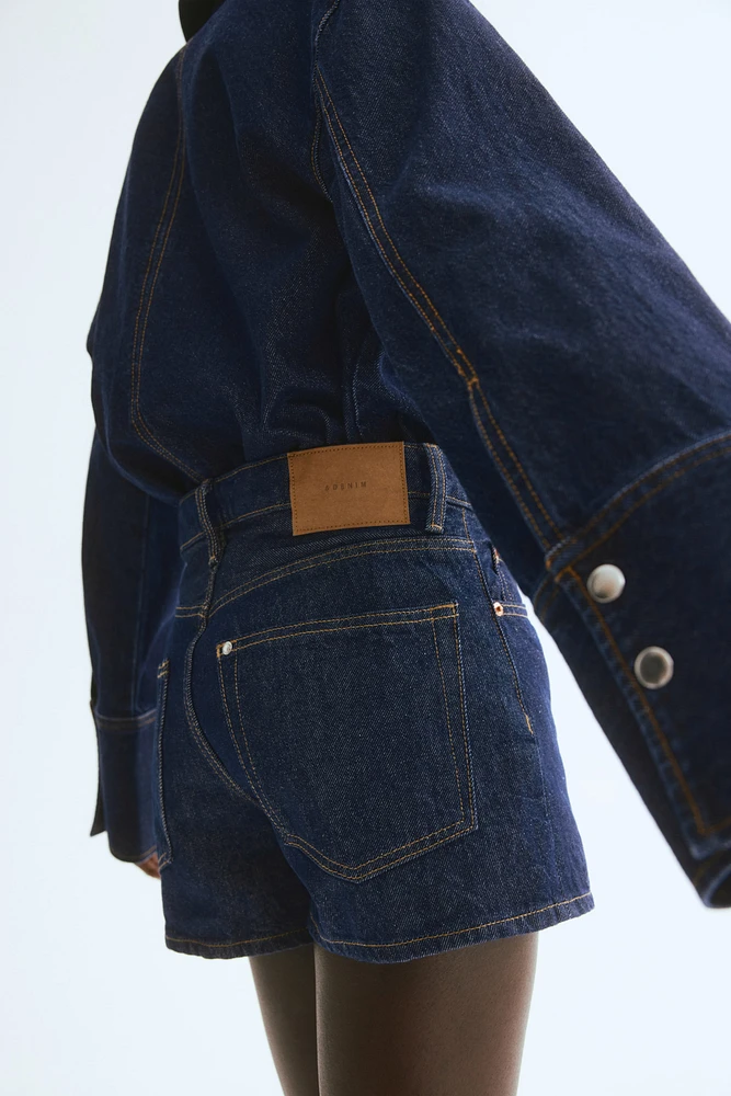 High-Waist Denim Shorts