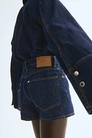 High-Waist Denim Shorts