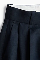 Linen-Blend Pants