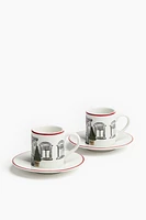 Gift-boxed 2-pack Espresso Cups & Saucers