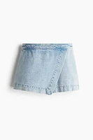 Denim Wrap Skort