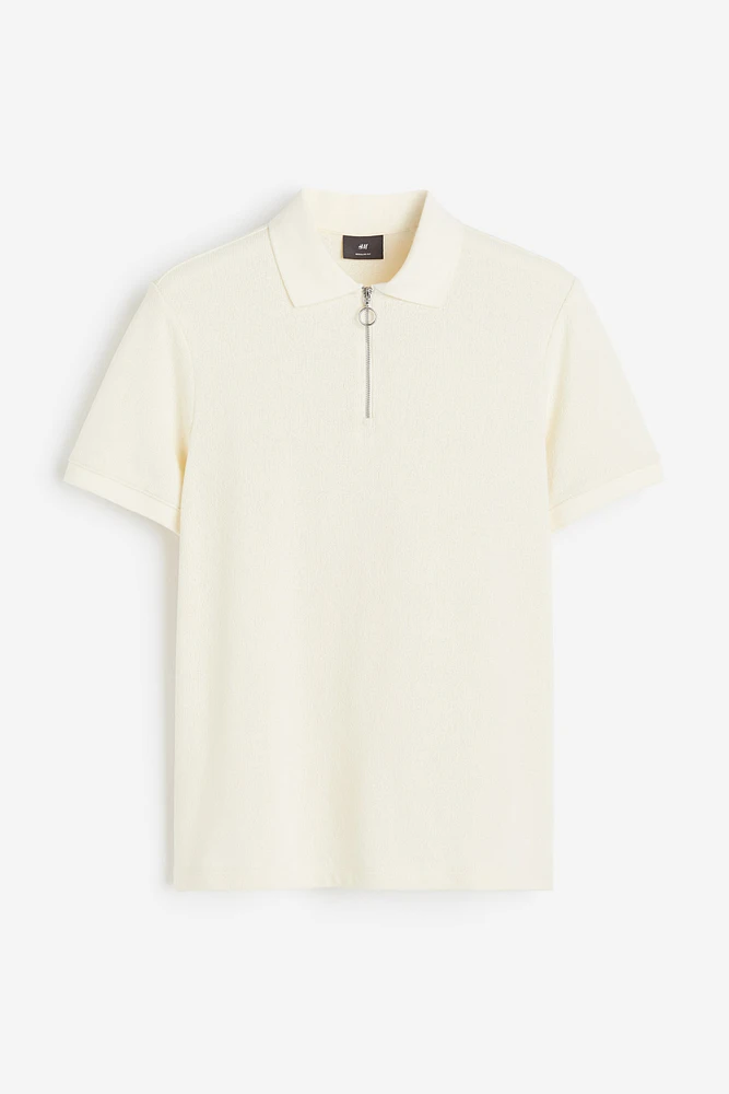 Regular Fit Half-zip Polo Shirt