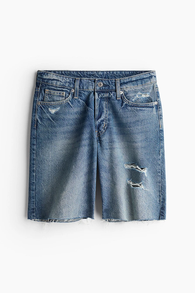Baggy Low Denim Shorts