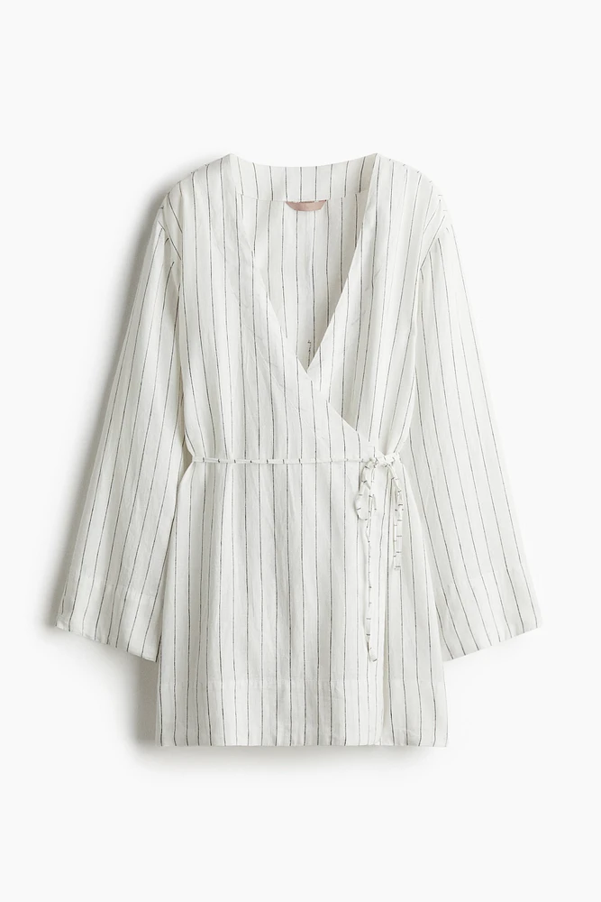 Robe de chambre en lin mélangé