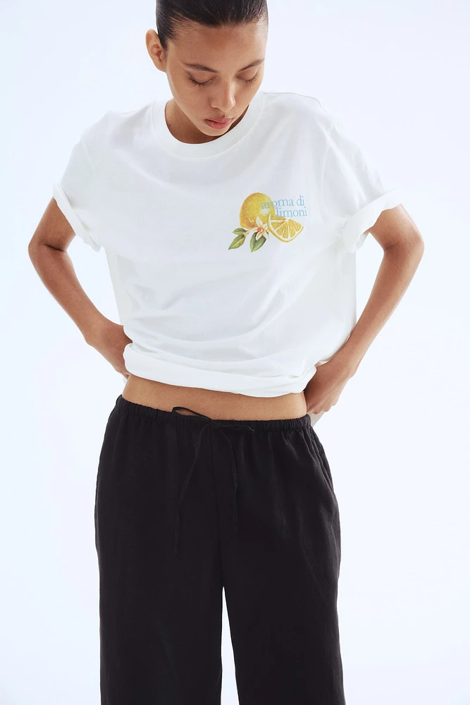 Linen Drawstring Pants