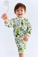 2-Piece Printed Sweatshirt and Shorts Set