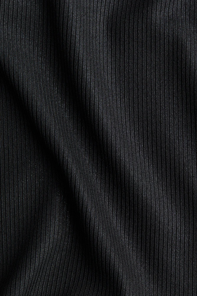 Ribbed One-Shoulder Top