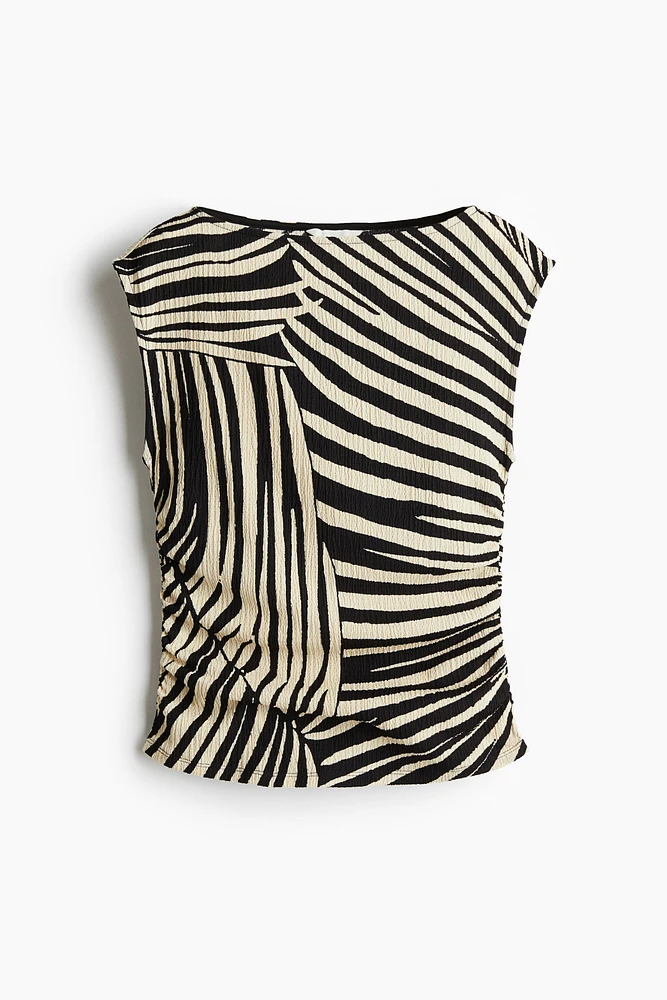 Textured jersey top